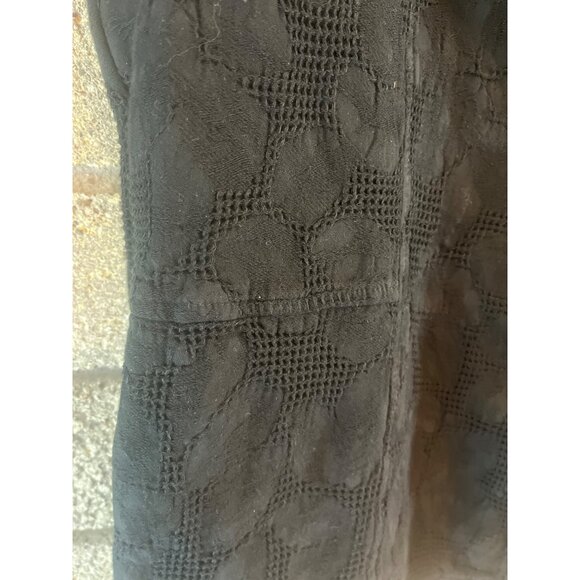 Handmade Black Textured Button-Up Sleeveless Vest By Eucalyptus XL Cotton Made I - Picture 5 of 8